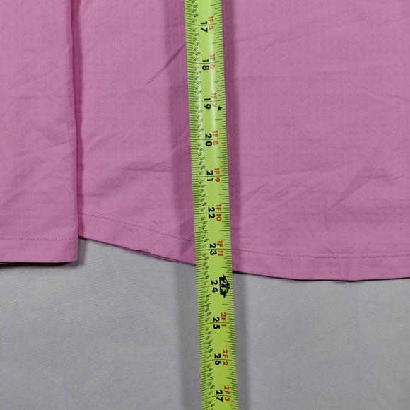 IBKUL Womens Pink Long Sleeve Quarter Zip Golf Shirt Southern Hills UPF 50+ M - Picture 10 of 14